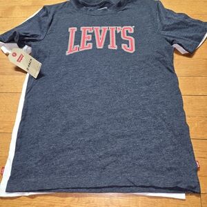 Levi's Navy Blue Short Sleeve Tee with Red Logo
